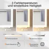 Collage of images showing different light settings and features of a mirror. Náhled obrázku produktu