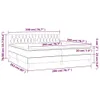 Boxspringbett mit Matratze & LED Dunkelbraun 200x200 cm Produktbild-Vorschau 8