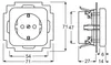 Busch-Jaeger stopcontact Reflex SI, wit, 1 stuk. Productafbeelding-voorbeeld 3