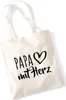 Huuraa Jutebeutel Papa mit Herz 10 Liter Natural Baumwolle Produktbild-Vorschau 1