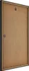 The back of a black picture frame with a brown backing board. Produktbild-Vorschau