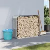 vidaXL Wiata na drewno opałowe jasnoszara 120x45x100 cm Podgląd zdjęcia produktu 2