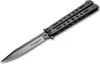 Magnum Balisong mes, volledig zwart Productafbeelding-voorbeeld 1