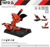 A product image showing an angle grinder stand with technical specifications and multiple views of the product. Anteprima dell’immagine prodotto