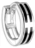 Herren Ohrring: 925 Silber Creole mit Onyx Produktbild-Vorschau 1