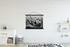 MuchoWow® Textilposter Zebra - Tiere - Schwarz - Weiß Produktbild-Vorschau 2
