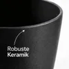 5 Blumentöpfe Schwarz Blumenvase Übertöpfe Pflanztop Set Produktbild-Vorschau 4