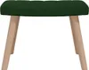 vidaXL Poltrona relax con sgabello in velluto verde scuro Anteprima dell’immagine prodotto 10