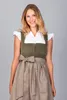 Edelnice Midi Dirndl Emilia Grün Cord 36 Produktbild-Vorschau 5