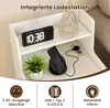 Stolik nocny COSTWAY stolik nocny z diodami LED, stacją Podgląd zdjęcia produktu 4