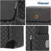 A collage of four close-up images of a shopping trolley bag, highlighting its design and features. Podgląd zdjęcia produktu
