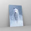 Bilder auf glas - Einteilig - Weiß Wolf Schnee - 80x120cm - Produktbild-Vorschau 4