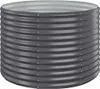 A dark gray, corrugated metal raised garden bed is shown against a white background. Náhľad obrázku produktu