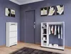 A hallway with a shoe cabinet and a wardrobe organizer. Produktbild-Vorschau