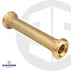 A brass plumbing fitting with threaded ends, shown against a light gray background with a subtle watermark. Anteprima dell’immagine prodotto