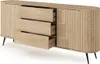Sideboard LOVI 196 cm Eiche Cremona Riffelfront Produktbild-Vorschau 8
