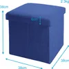 Intirilife Sgabello pieghevole 38x38x38 cm in BLU MARE - Anteprima dell’immagine prodotto 2