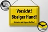 Blechschild Warnschild 30x20cm Vorsicht bissiger Hund Produktbild-Vorschau 2