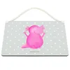 Mr. & Mrs. Panda Schild Axolotl Hurra DIN A4 - Grau Pastell Produktbild-Vorschau 3