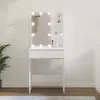 toaletný stolík vidaXL s LED diódou s vysokým leskom biely Náhľad obrázku produktu 2