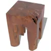 The Living Store Tabouret bois massif teck Voir les images du produit 3