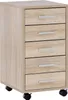 A roll container with five drawers on a white background. Produktbild-Vorschau