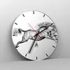 Wanduhr - Rund - Glasuhr - Pferd Zeichnung Bleistift - Produktbild-Vorschau 4