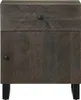vidaXL Nachttisch Schwarz 50x33x60 cm Massivholz Mango Produktbild-Vorschau 2