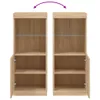Two identical wooden cabinets are shown side-by-side against a white background. Anteprima dell’immagine prodotto