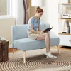 HOMCOM Sofa 2-Sitzer Stoffsofa Couch Polstersofa Loungesofa Produktbild-Vorschau 2