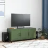 Mobile TV verde oliva 100,5x39x43,5 cm acciaio Anteprima dell’immagine prodotto 3