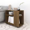 Beistelltisch Braun Eiche 70x35x55 cm Holzwerkstoff Produktbild-Vorschau 3
