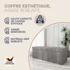 CASARIA® Banc de rangement gris 115 x 38 x 38 cm Siège Voir les images du produit 3