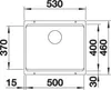 Blanco ETAGON 500-U drez 530 x 460 mm mäkká biela 527075 Náhľad obrázku produktu 7