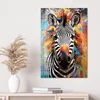 DEQOART Glasbild Echtglas 60x90 cm 'Zebrafarbenrausch' Produktbild-Vorschau 4