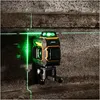 Plochá laserová vodováha 360 3D DEKO laserový kríž zelený Náhľad obrázku produktu 13