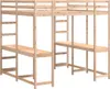 vidaXL Podkrovní postel s psacím stolem a žebříkem 160x200 Náhled obrázku produktu 5