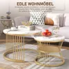 INONEFT Couchtisch Rund 2er Set, Modern Wohnzimmertisch mit Produktbild-Vorschau 3