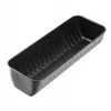 A black loaf pan with a ribbed interior is shown from a slightly elevated side angle against a white background. Podgląd zdjęcia produktu