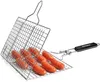 Fisch-Grillkorb, faltbar, tragbarer Edelstahl-Grillkorb für Produktbild-Vorschau 5