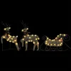 vidaXL Weihnachtsdeko Rentier & Schlitten 60 LEDs Outdoor Produktbild-Vorschau 3