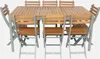 Set tavolo da giardino in acacia con angoli arrotondati con Anteprima dell’immagine prodotto 2