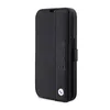 A black BMW branded iPhone case is shown against a white background. Produktbild-Vorschau