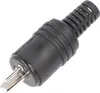 A single black and silver speaker plug with a screw terminal and strain relief. Produktbild-Vorschau