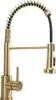 A gold kitchen faucet with a pull-down sprayer and a coiled hose. Anteprima dell’immagine prodotto