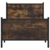 vidaXL Kovová postel bez matrace, kouřový dub 90x200 cm Náhled obrázku produktu 3