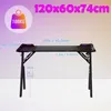 A gaming desk with dimensions and weight capacity indicated by text overlays. Produktbild-Vorschau