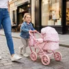 Puppenwagen mit Tasche und Klappdach – Kinderwagen für Produktbild-Vorschau 9