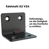 20er Set Winkelverbinder 31x31x37mm, schwarz, Edelstahl, Produktbild-Vorschau 2