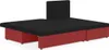Ecksofa Polo mit Schlaffunktion - Schwarz/Rot Produktbild-Vorschau 3
